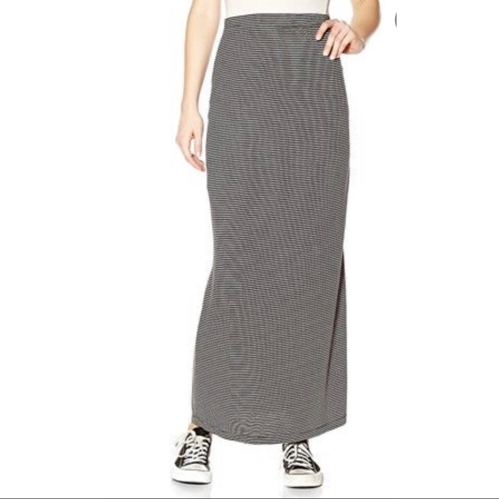 GARAGE Striped Maxi Skirt with side slit Size XS